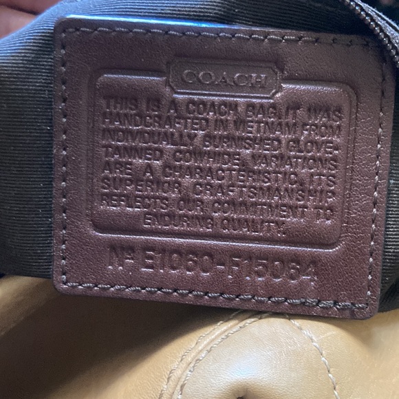 Vintage RARE Coach COWHIDE Elegant Tan Leather Shoulder Bag - Picture 7 of 7